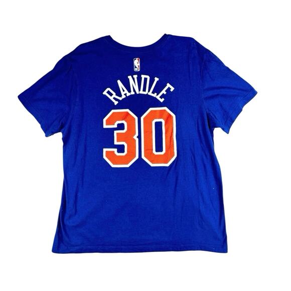 Nike Men's Blue Julius Randle New York Knicks Basketball Tee T-Shirt Top Size L - Picture 2 of 4